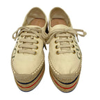 Gucci Logo Webline Espadrilles Shoes 34.5 Light Beige — view 2