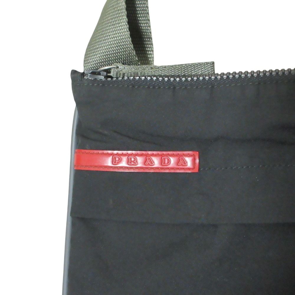 Prada Sports Vintage Nylon Shoulder Bag Black — view 5
