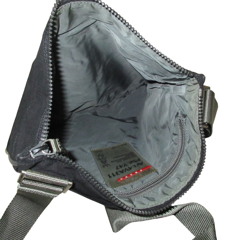 Prada Sports Vintage Nylon Shoulder Bag Black — view 9