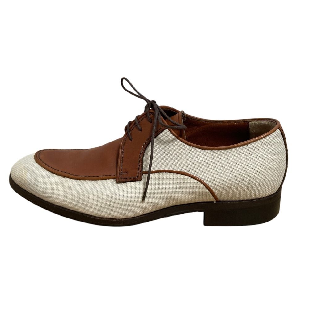 Louis Vuitton Leather Canvas Business Shoes Brown Ecru — view 3