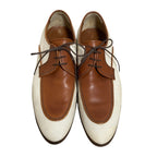 Louis Vuitton Leather Canvas Business Shoes Brown Ecru — view 2