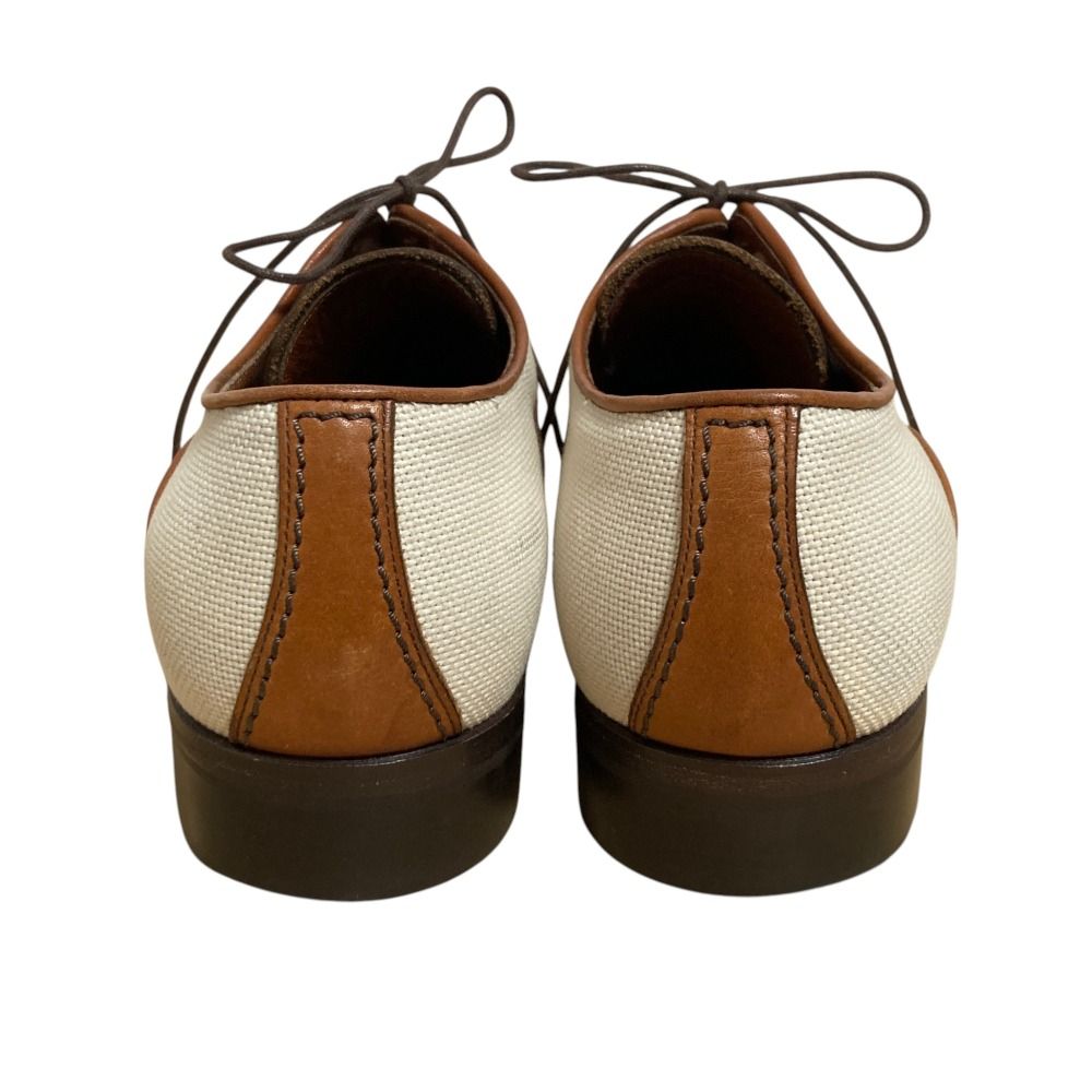Louis Vuitton Leather Canvas Business Shoes Brown Ecru — view 4