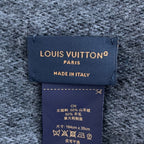Louis Vuitton Echarpe Monogram Gradient Fringe Scarf Black Gray — view 5