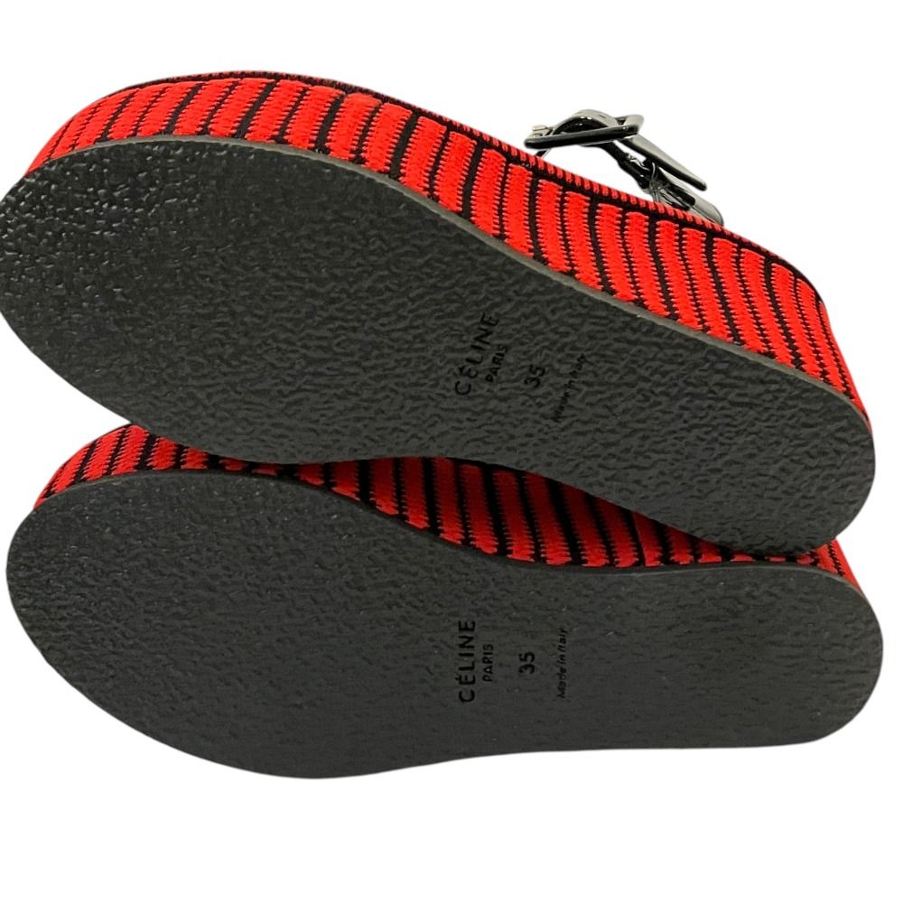 Celine Phoebe Philo Era Platform Ankle Belt Sandals 35 Red — view 7