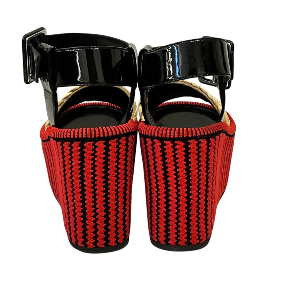 Celine Phoebe Philo Era Platform Ankle Belt Sandals 35 Red — view 5