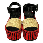 Celine Phoebe Philo Era Platform Ankle Belt Sandals 35 Red — view 3