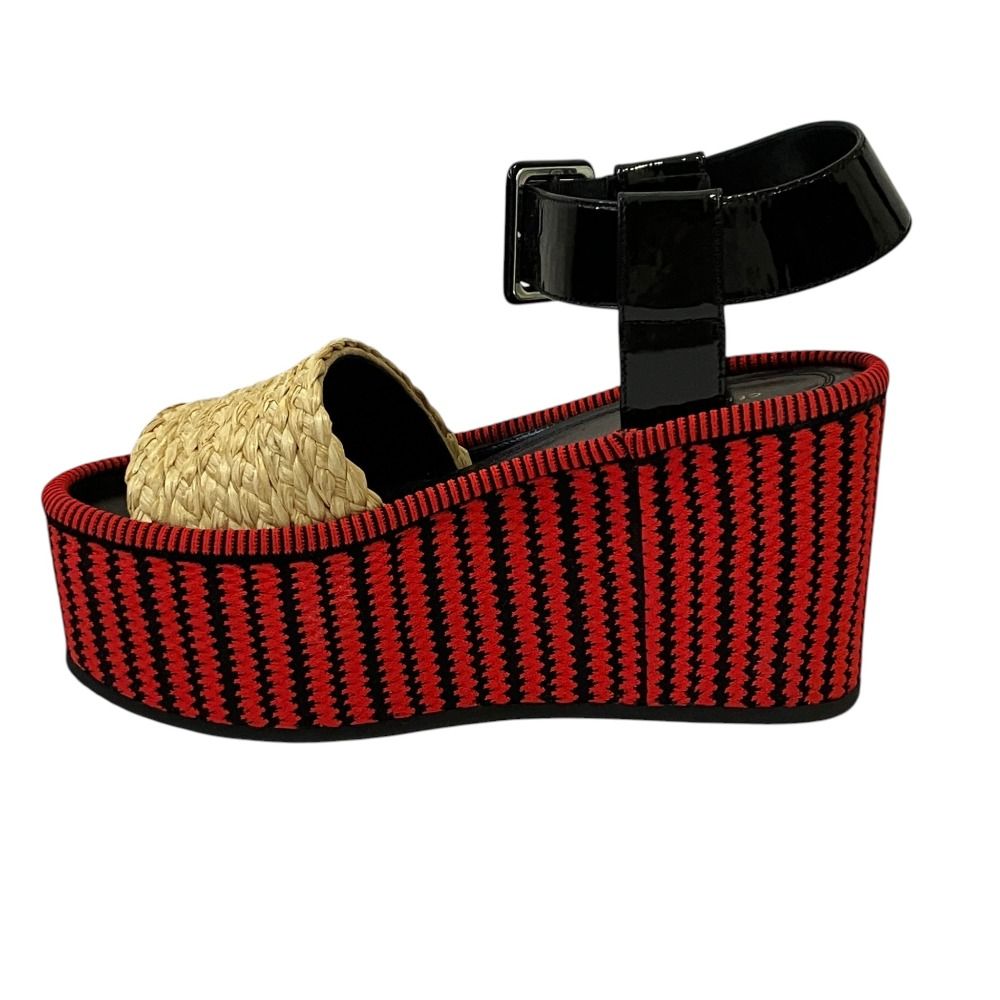 Celine Phoebe Philo Era Platform Ankle Belt Sandals 35 Red — view 6