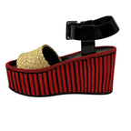 Celine Phoebe Philo Era Platform Ankle Belt Sandals 35 Red — view 6
