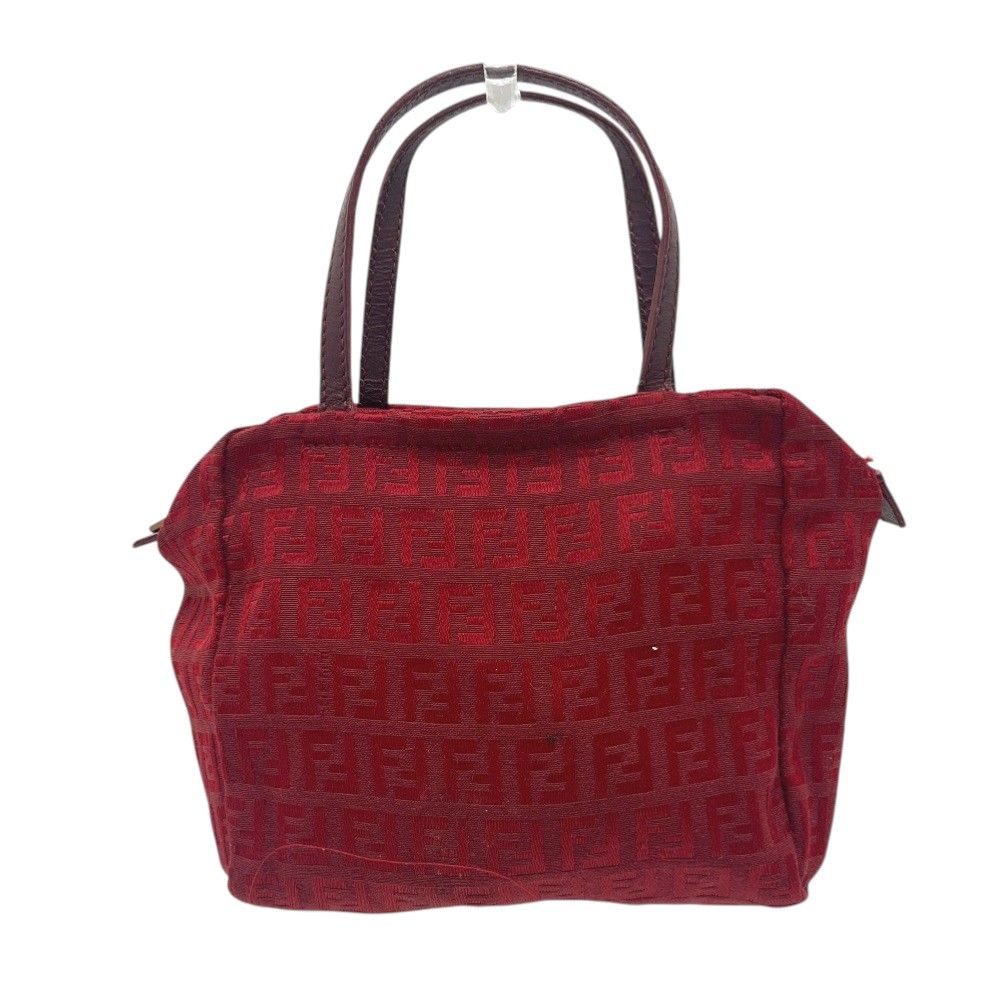 Fendi Handbag Zucca Pattern Canvas Red — view 2