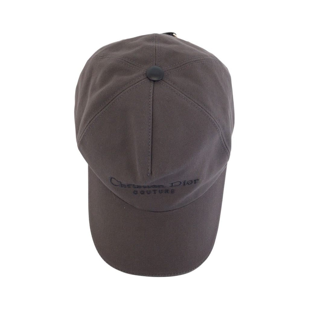 Dior Gray Silver Cotton Cap Hat — view 4