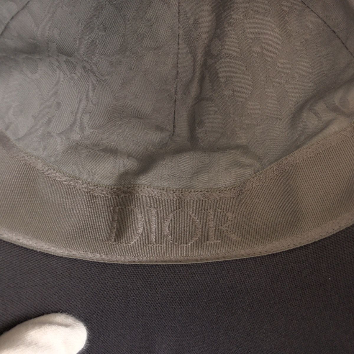Dior Gray Silver Cotton Cap Hat — view 7