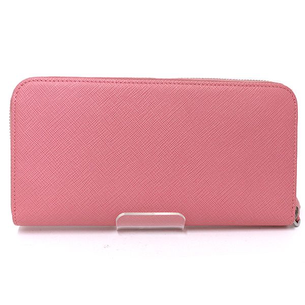 Prada Saffiano Zip Around Wallet Petalo 1 Pink — view 3