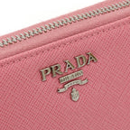 Prada Saffiano Zip Around Wallet Petalo 1 Pink — view 6