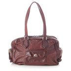 Prada Washed Leather Mini Boston Bag Brown — view 4