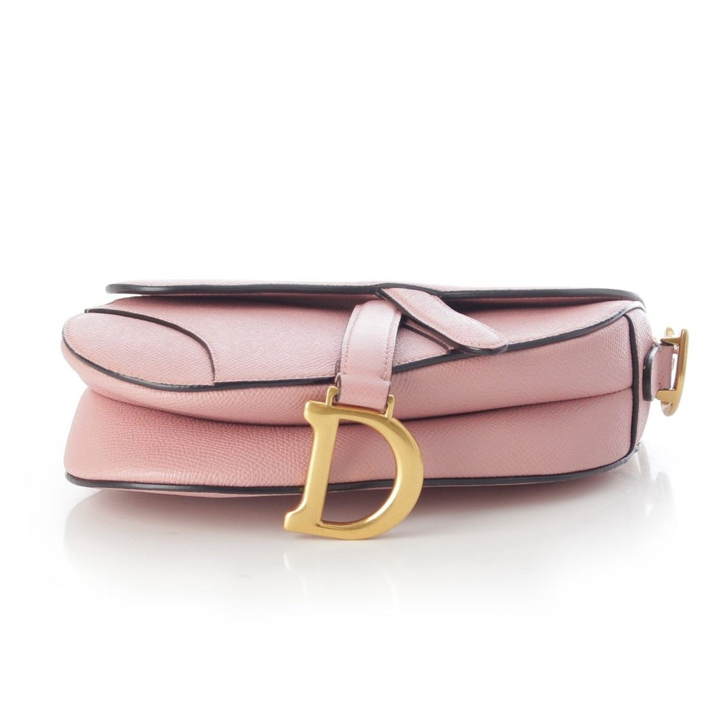 Dior Leather Saddle Bag Logo 2-Way Pink — view 5