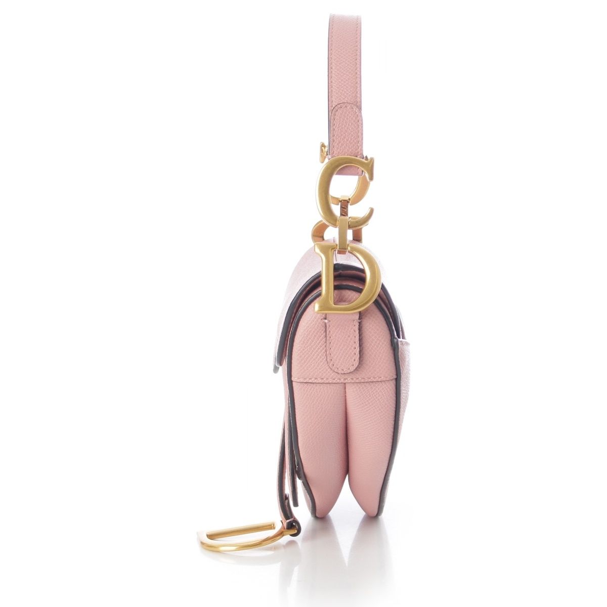 Dior Leather Saddle Bag Logo 2-Way Pink — view 3