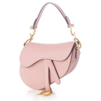 Dior Leather Saddle Bag Logo 2-Way Pink — view 2