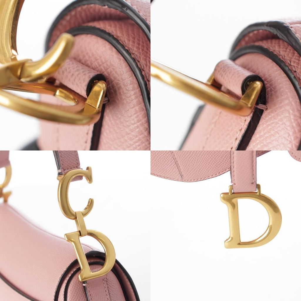 Dior Leather Saddle Bag Logo 2-Way Pink — view 9