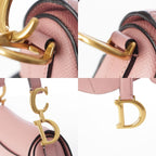 Dior Leather Saddle Bag Logo 2-Way Pink — view 9