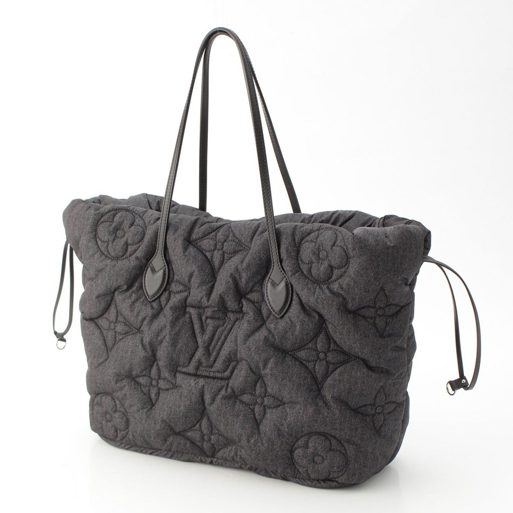 Louis Vuitton Neverfull Inside Out MM Nylon Reversible Tote Black — view 2