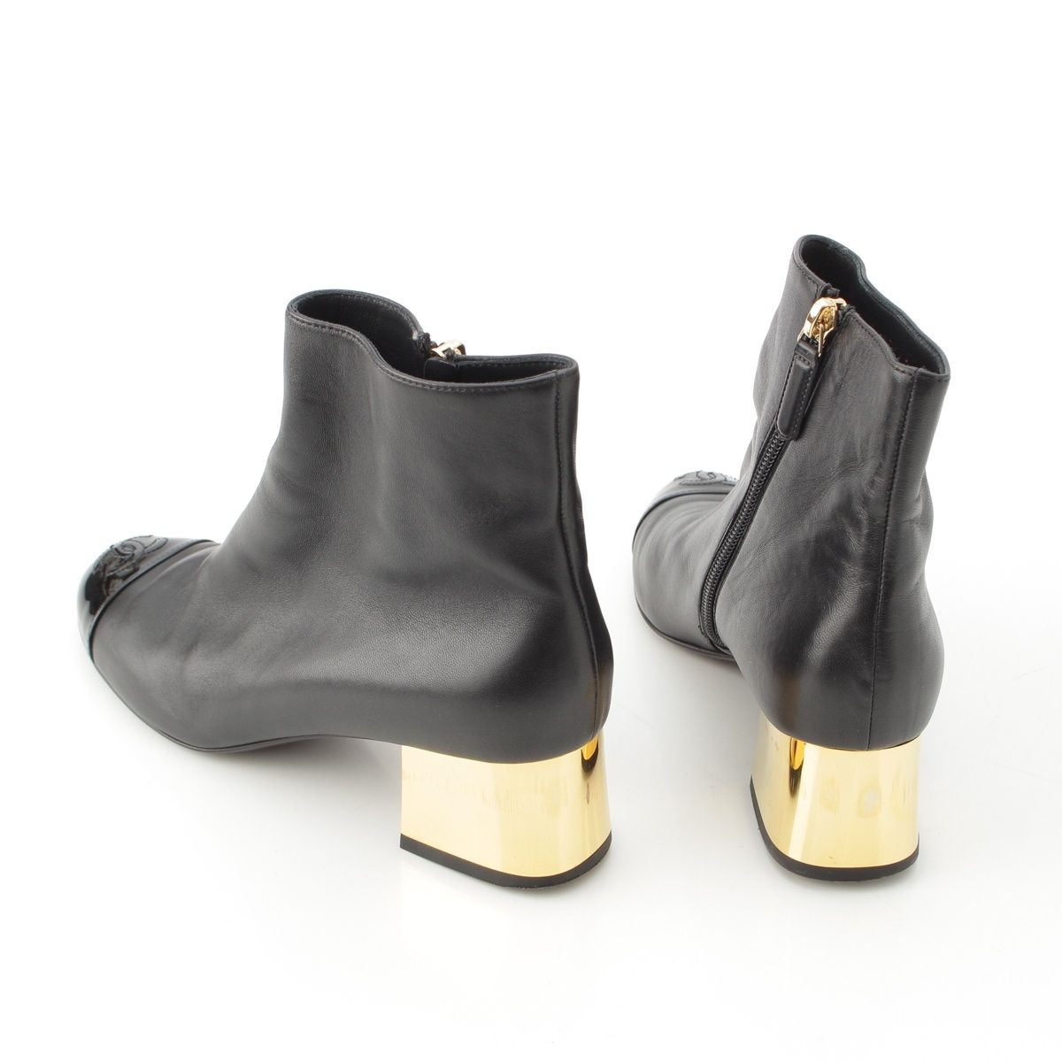 Chanel Nylon 2-Way CC Logo Removable Boots Black 35 2 1C — view 7