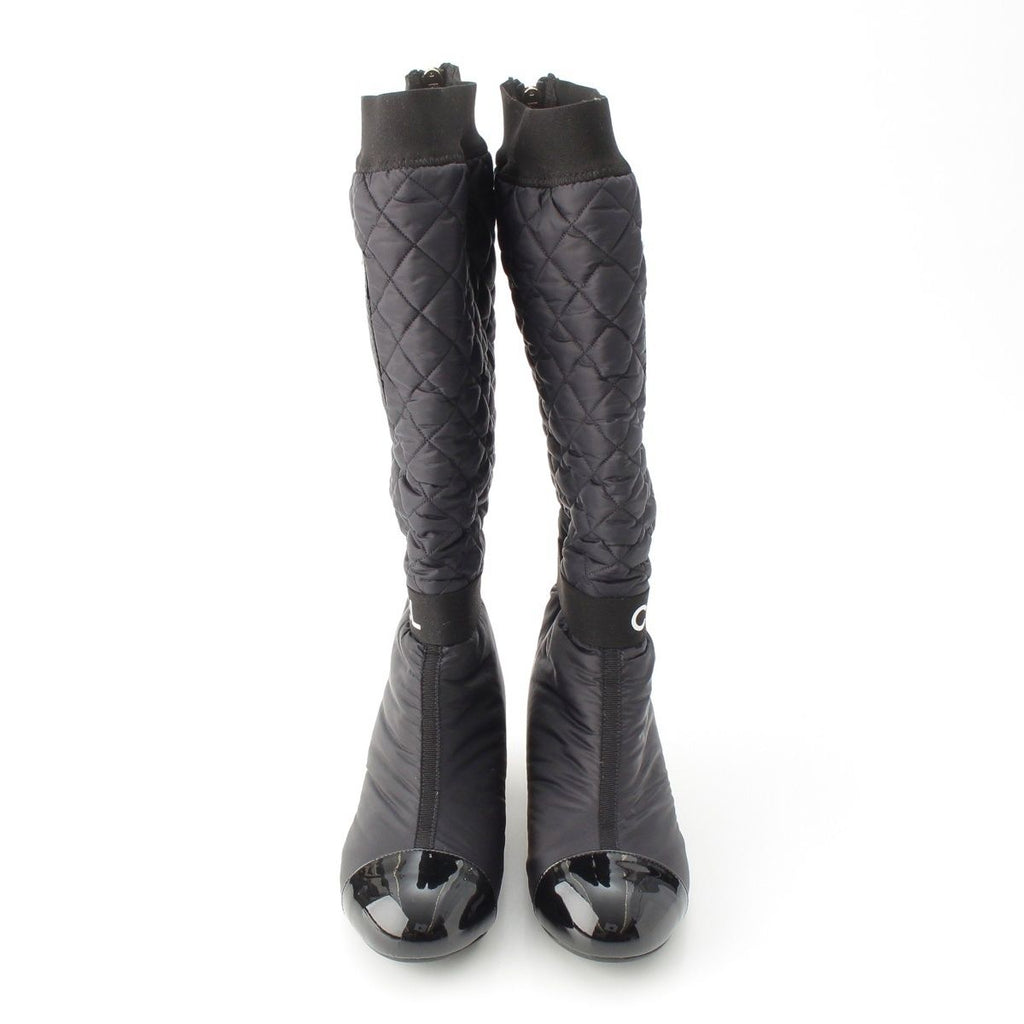 Chanel Nylon 2-Way CC Logo Removable Boots Black 35 2 1C — view 2