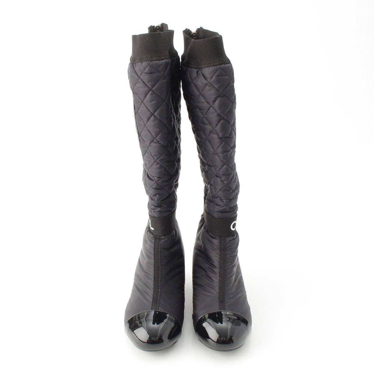 Chanel Nylon 2-Way CC Logo Removable Boots Black 35 2 1C — view 2