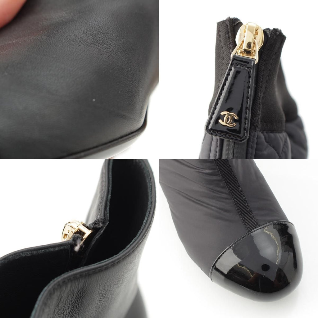 Chanel Nylon 2-Way CC Logo Removable Boots Black 35 2 1C — view 9