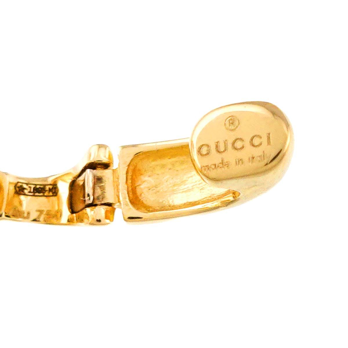 Gucci Double Earrings 18k YG Yellow Gold 750 Only Clip on — view 5
