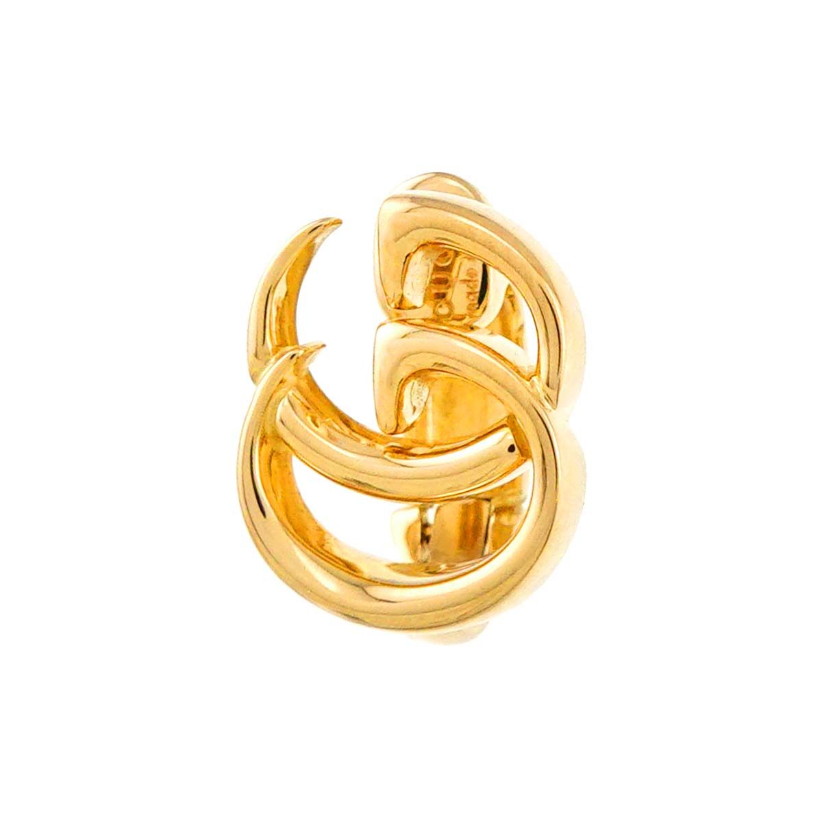 Gucci Double Earrings 18k YG Yellow Gold 750 Only Clip on — view 2