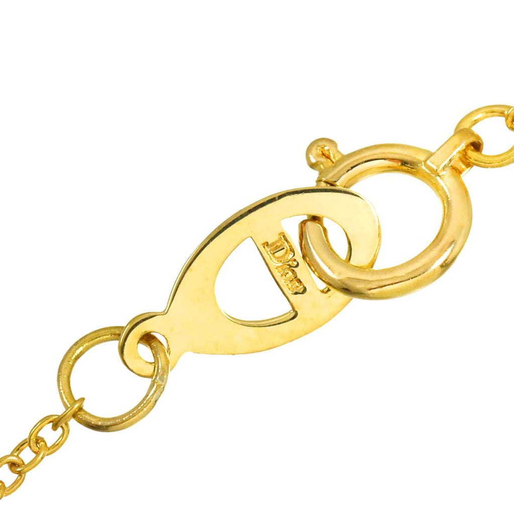 Dior Heart Quartz Necklace 18k YG Yellow Gold — view 5