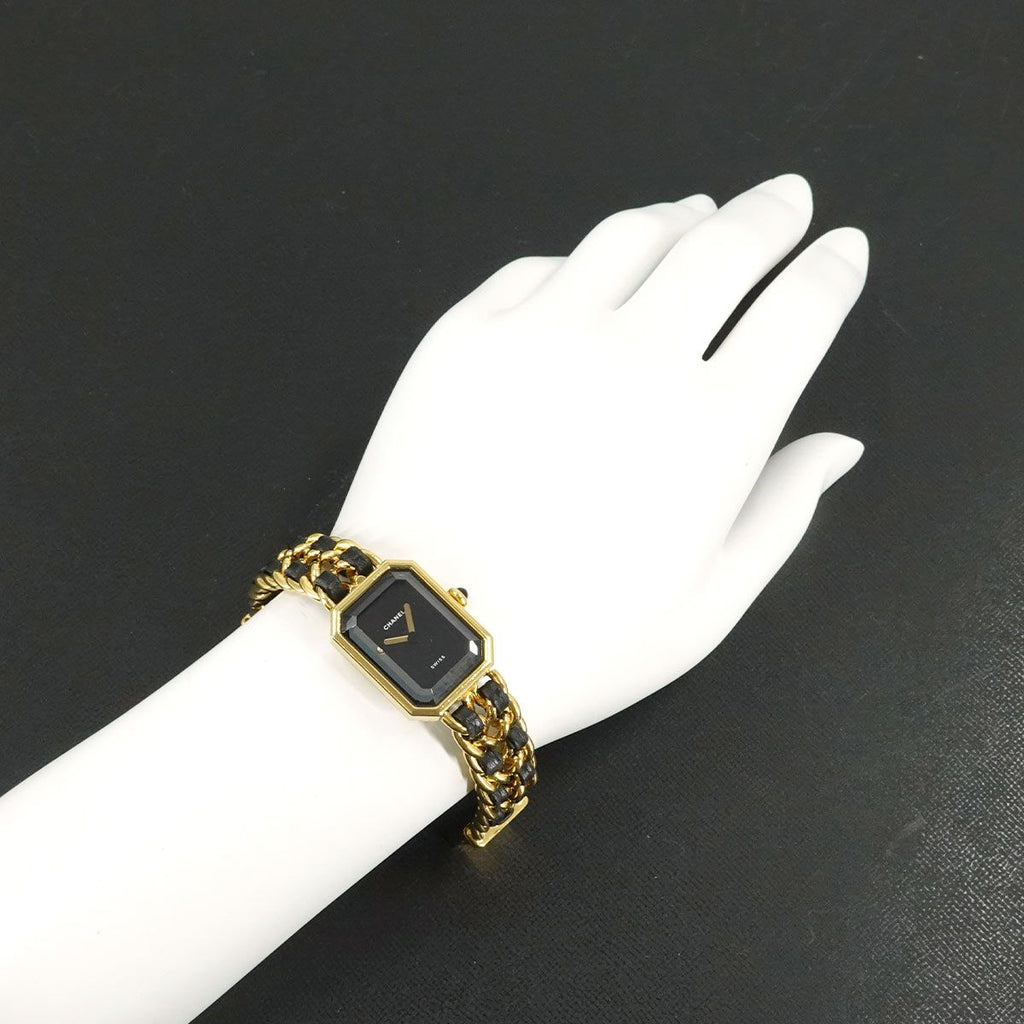 Chanel Premiere S Vintage Watch Black Gold Quartz — view 3