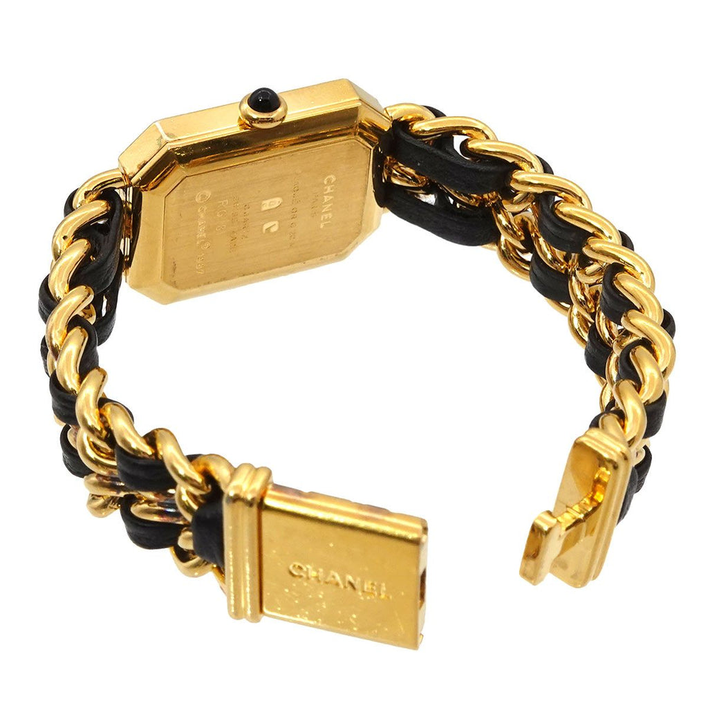 Chanel Premiere S Vintage Watch Black Gold Quartz — view 4