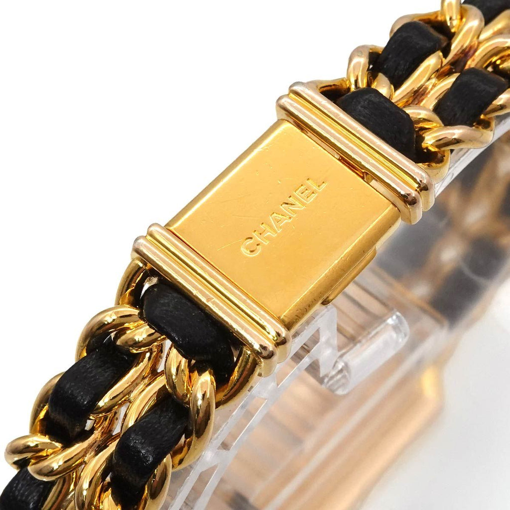 Chanel Premiere L Vintage Watch Black Gold — view 6