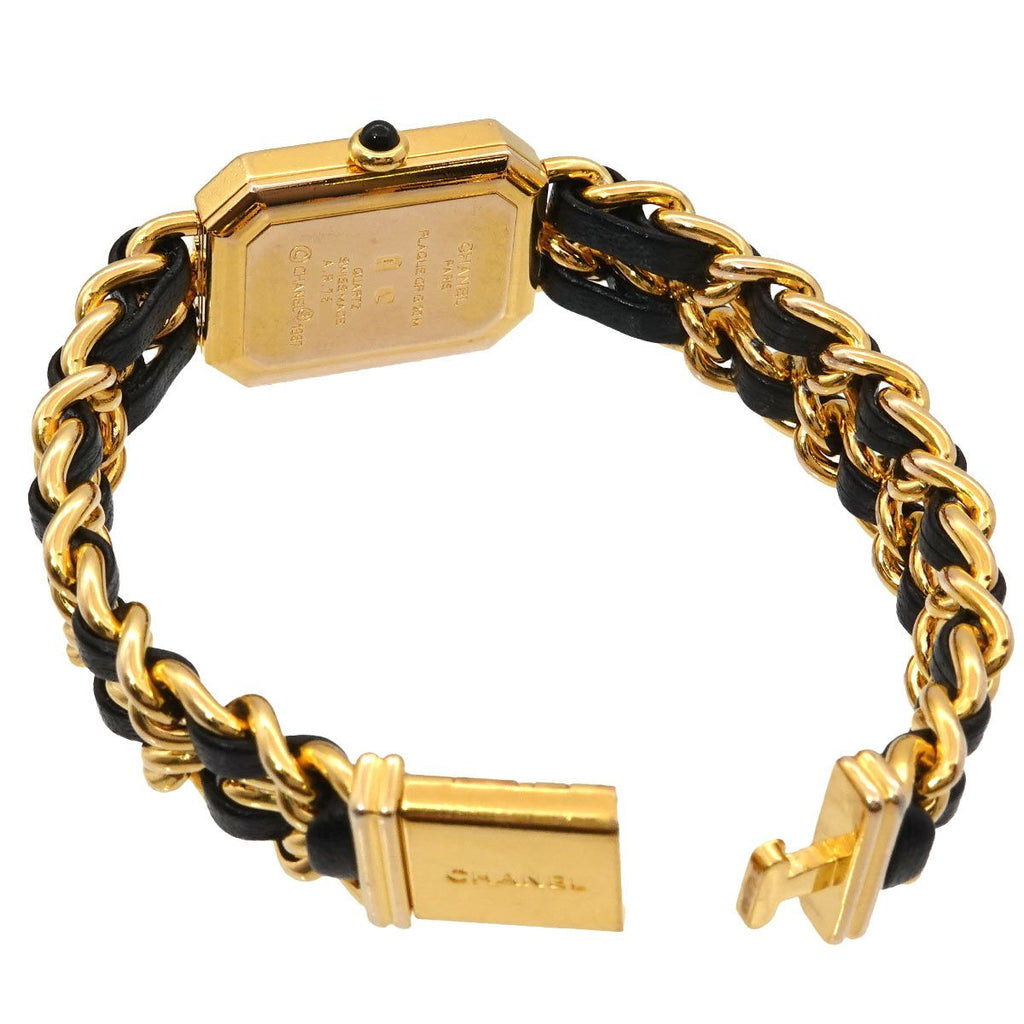 Chanel Premiere L Vintage Watch Black Gold — view 4