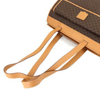 Celine Macadam Shoulder Bag Leather Brown Gold Vintage — view 5