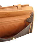 Celine Macadam Shoulder Bag Leather Brown Gold Vintage — view 8