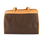 Celine Macadam Shoulder Bag Leather Brown Gold Vintage — view 2