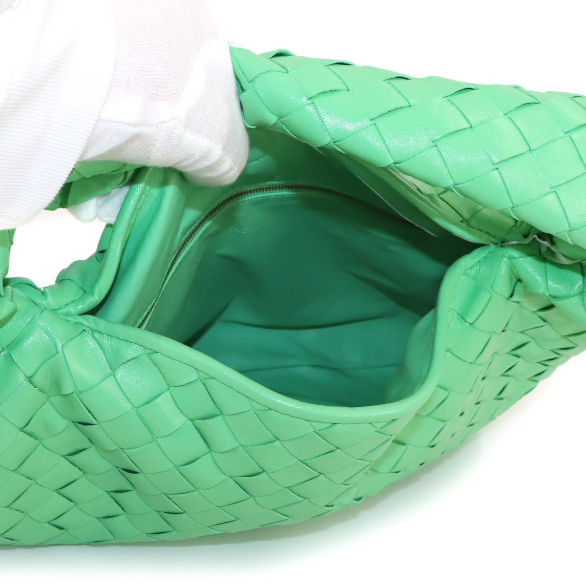 Bottega Veneta Intrecciato Pop Small Shoulder Bag Leather Green — view 7