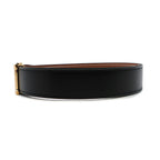 Hermes Belt Buckle Leather 95 Black Gold — view 5