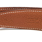 Hermes Belt Buckle Leather 95 Black Gold — view 9