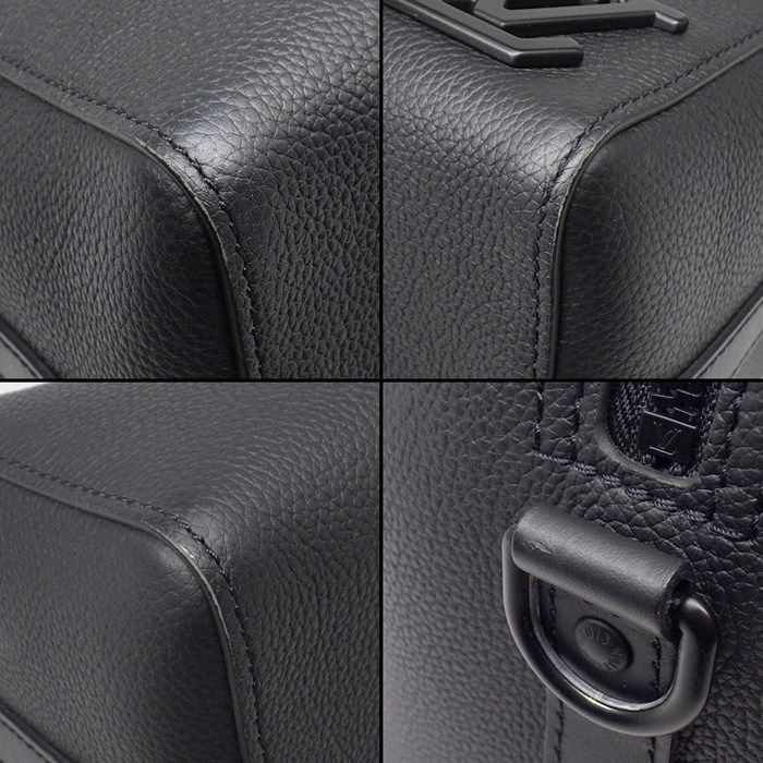 Louis Vuitton Shoulder Bag City Keepall Black LV Aerogram Leather — view 8