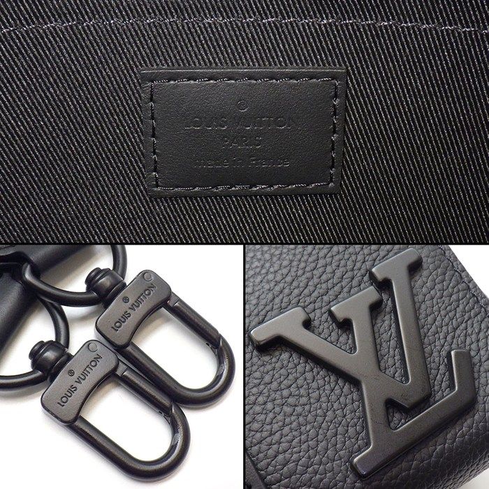 Louis Vuitton Shoulder Bag City Keepall Black LV Aerogram Leather — view 7