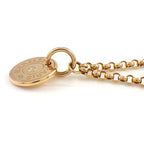 Hermes Necklace Gambard Clou de Selle Round Logo 1 Point Diamond 18k Pink Gold — view 3