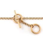 Hermes Necklace Gambard Clou de Selle Round Logo 1 Point Diamond 18k Pink Gold — view 4