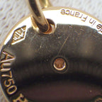 Hermes Necklace Gambard Clou de Selle Round Logo 1 Point Diamond 18k Pink Gold — view 6