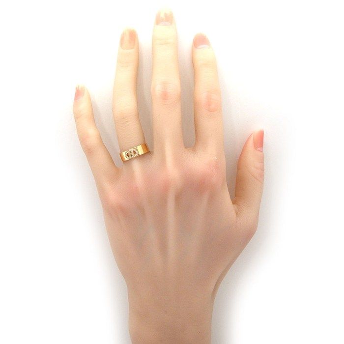 Hermes Ring D'ancre PM Points Diamond 18k Pink Gold — view 7