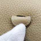 Hermes Shoulder Bag Evelyne TPM Amazone Trench White Taurillon Clemence Silver — view 7
