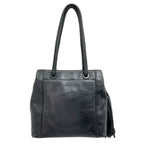 Chanel Shoulder Bag Logo Fringe Hotei Black — view 2
