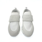 Hermes Sneakers Shoes Suede Fabric White Velcro — view 2
